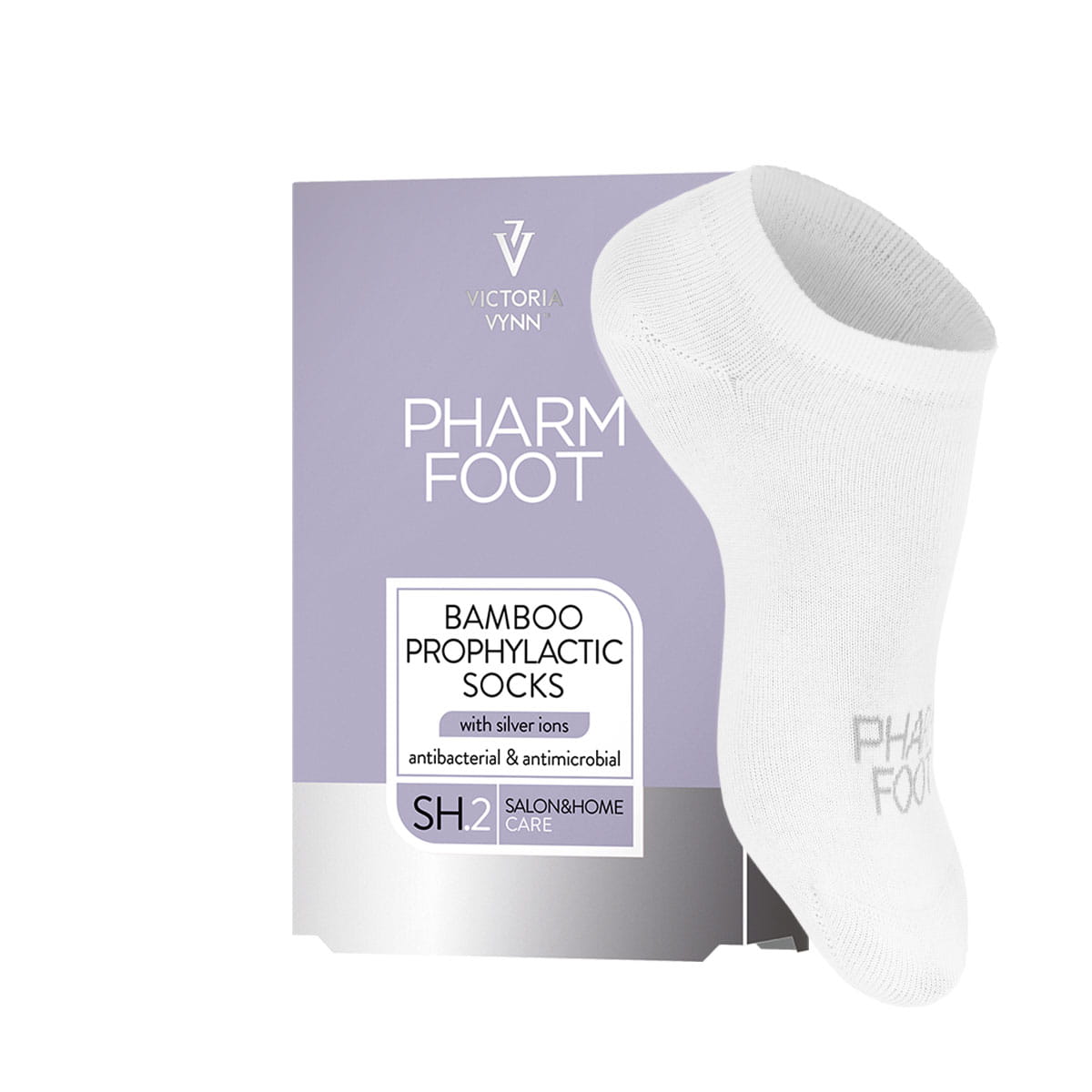 Pharm Foot Bamboo Prophylactic Socks with Silver Ions - White