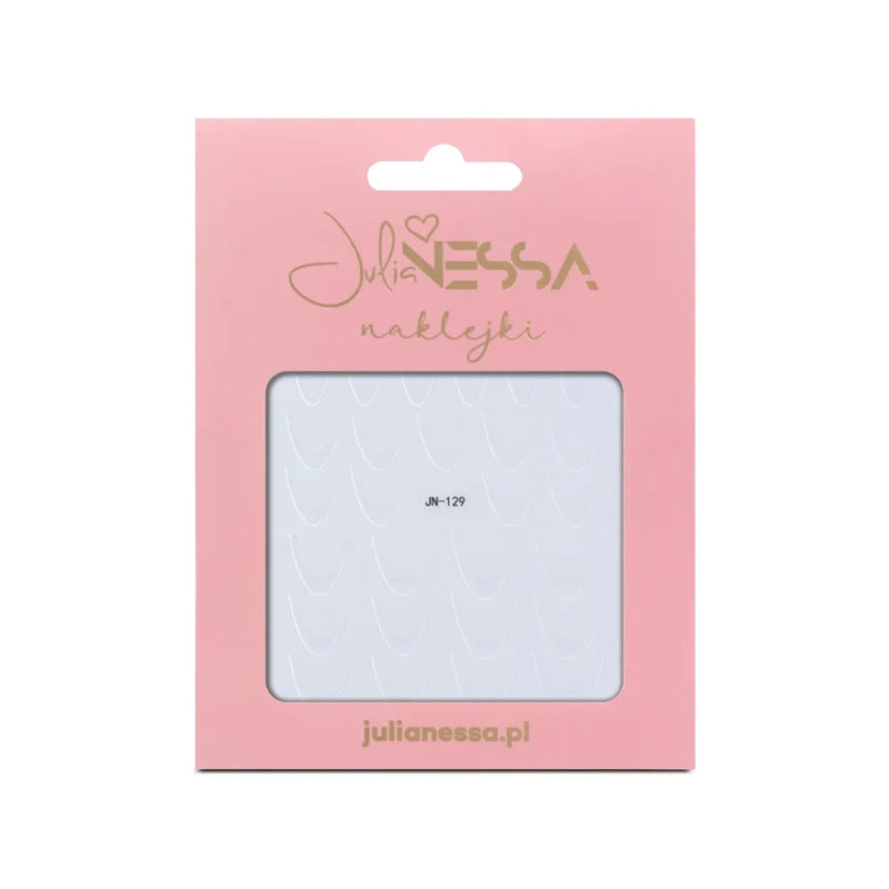 Julia Nessa White French Nail Stickers