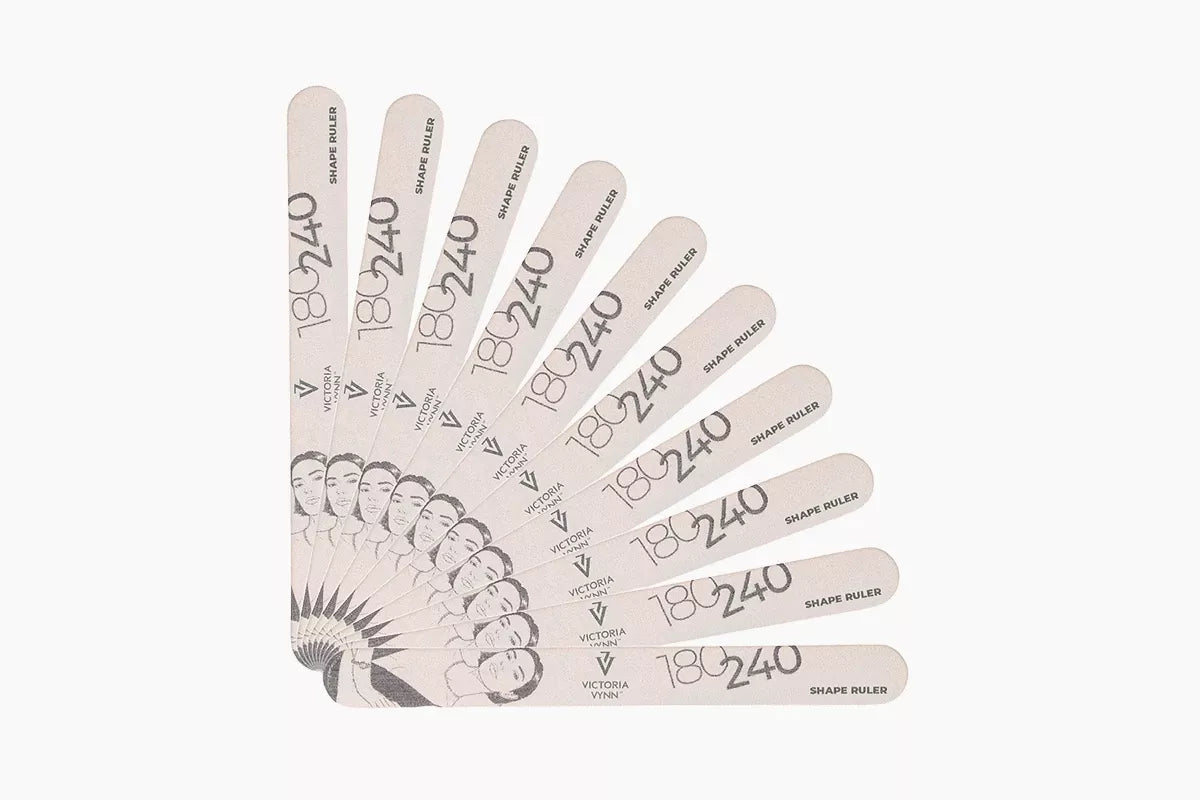 Victoria Vynn Straight Slim 180/240 Nail File Shape Ruller - 10 pcs