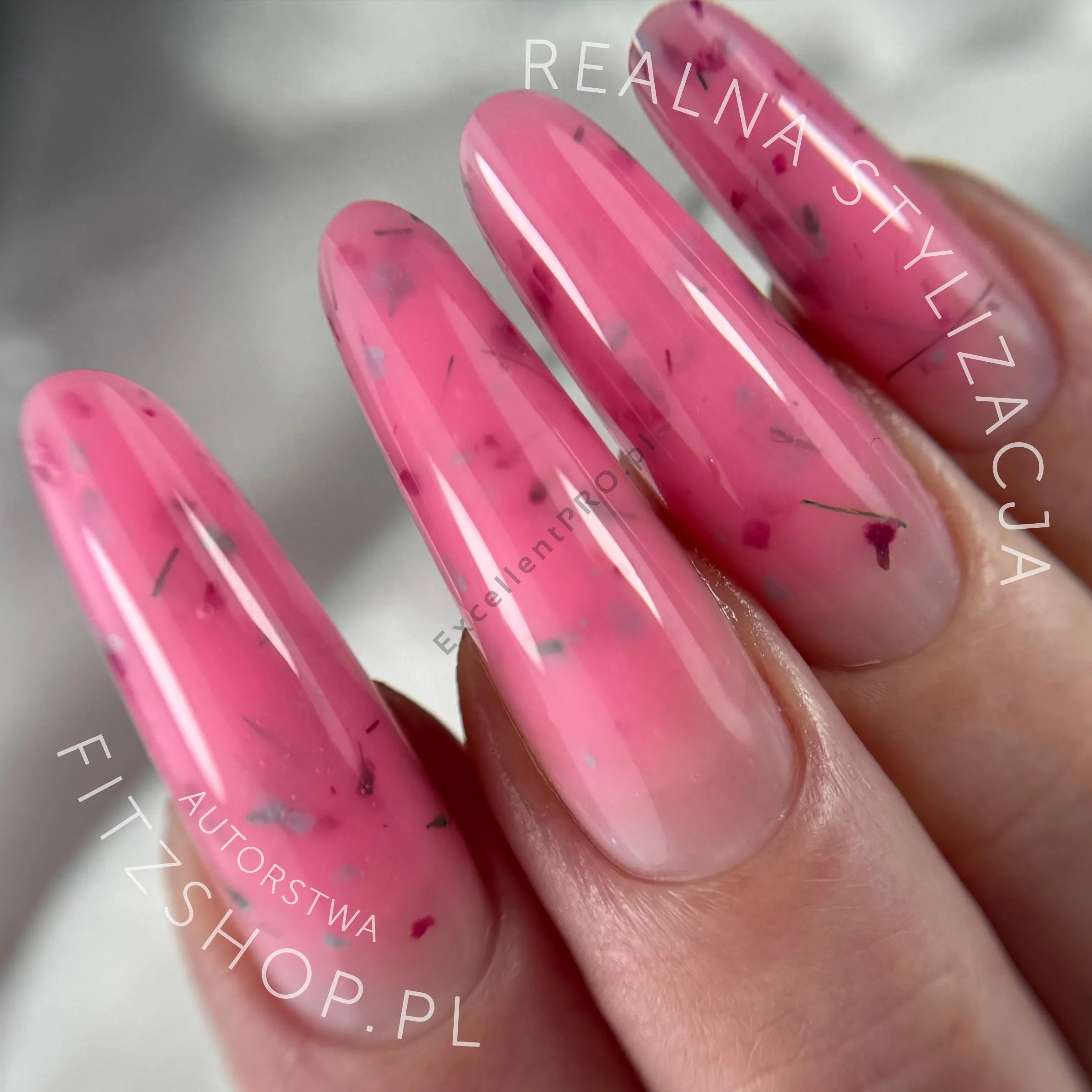 Excellent Pro Cloud Mousse Gel Turquoise Pink Flower