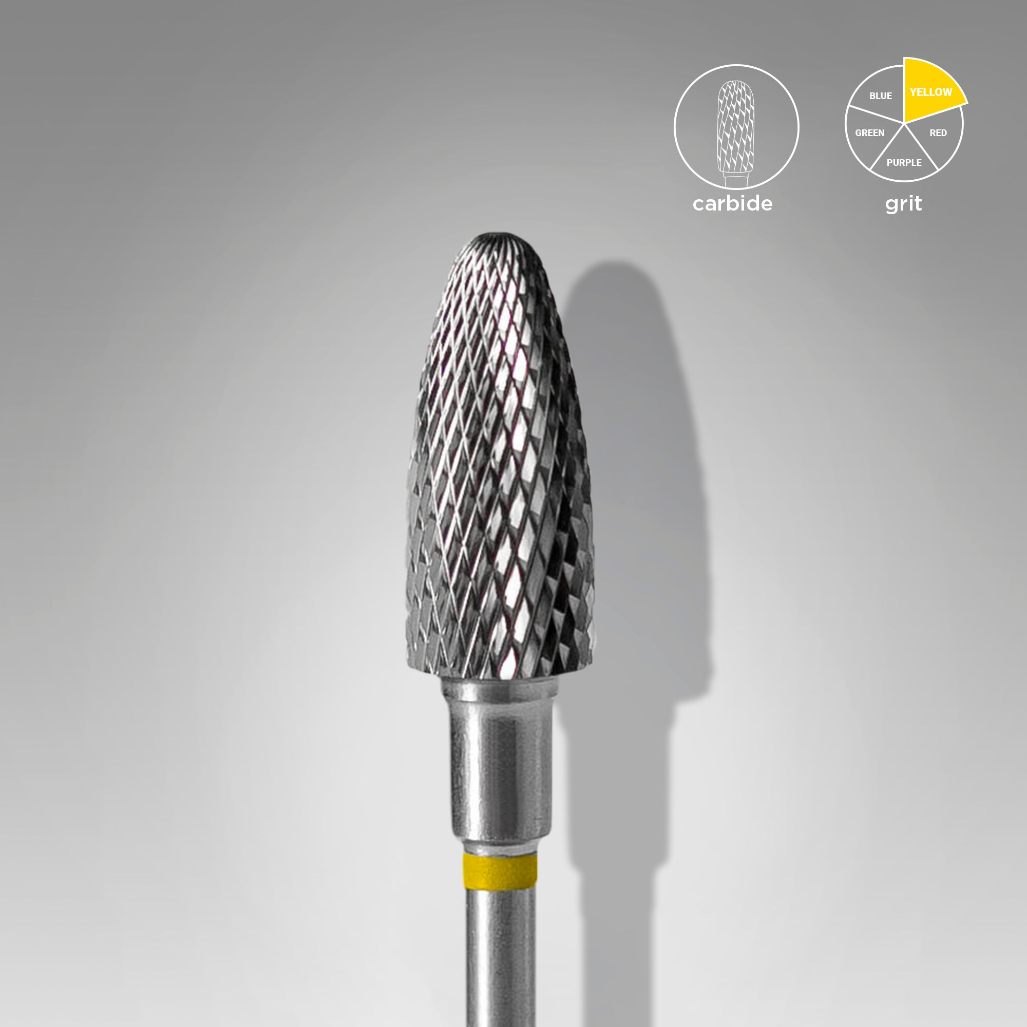 Carbide nail drill bit, “corn” yellow FT90Y060/14
