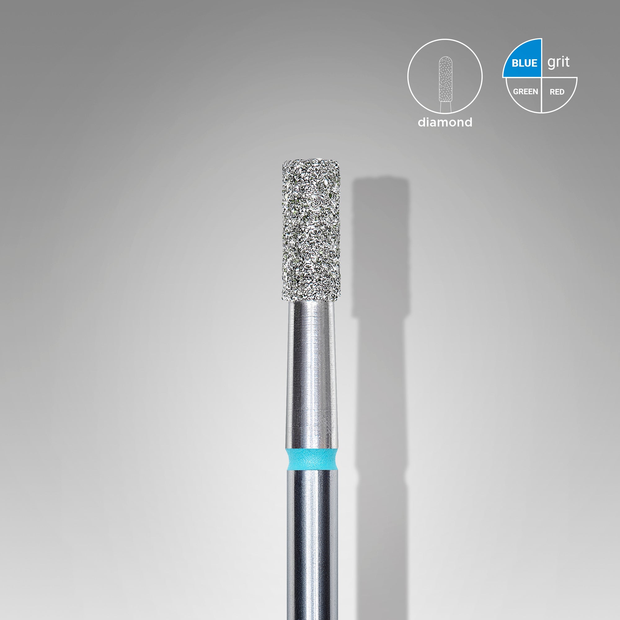 Diamond Nail Drill Bit “Cylinder” Blue FA20B025/6