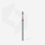Diamond Nail Drill Bit, “Drop” , Red, Head Diameter 2,3 mm/ Working Part 5mm FA40R023/5
