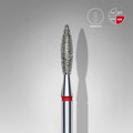 Diamond Nail Drill Bit, “Flame”, Red, Head Diameter 2.3 mm/ Working Part 10 mm FA10R023/10