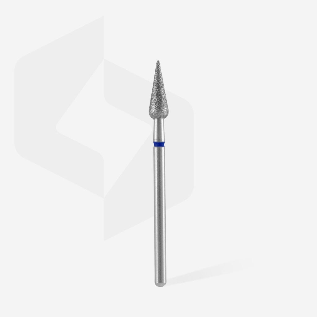 Diamond Nail Drill Bit Pointed Pear Blue EXPERT Head Diameter 4mm/Working Part 12mm FA100B040/12