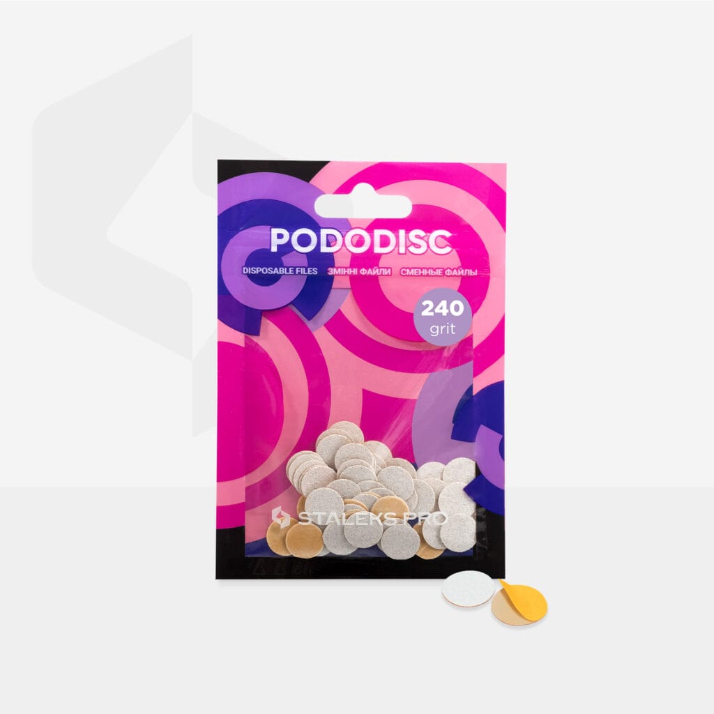 Disposable White Files For Pedicure Disc PODODISC XS EXPERT 240grit (50pcs) PDF-10-240w
