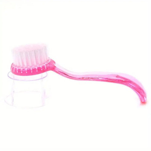 Dust Brush With Handle Pink