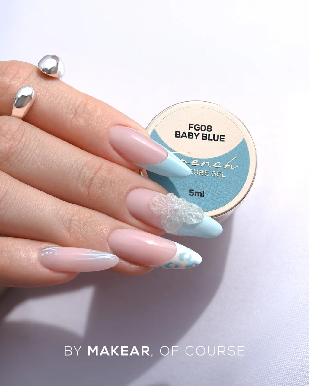 Makear FG08 French Manicure Gel - Baby Blue 5ml