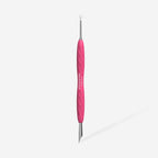 Manicure Pusher Gummy With Silicone Handle UNIQ 11 TYPE 2 Beveled & Loop Pusher PQ-11/2