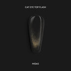 Midas Cat Eye Gel Top Coat with Flash Glitter 7ml