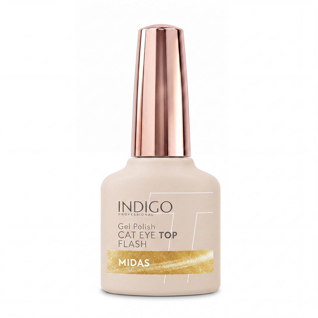 Midas Cat Eye Gel Top Coat with Flash Glitter 7ml