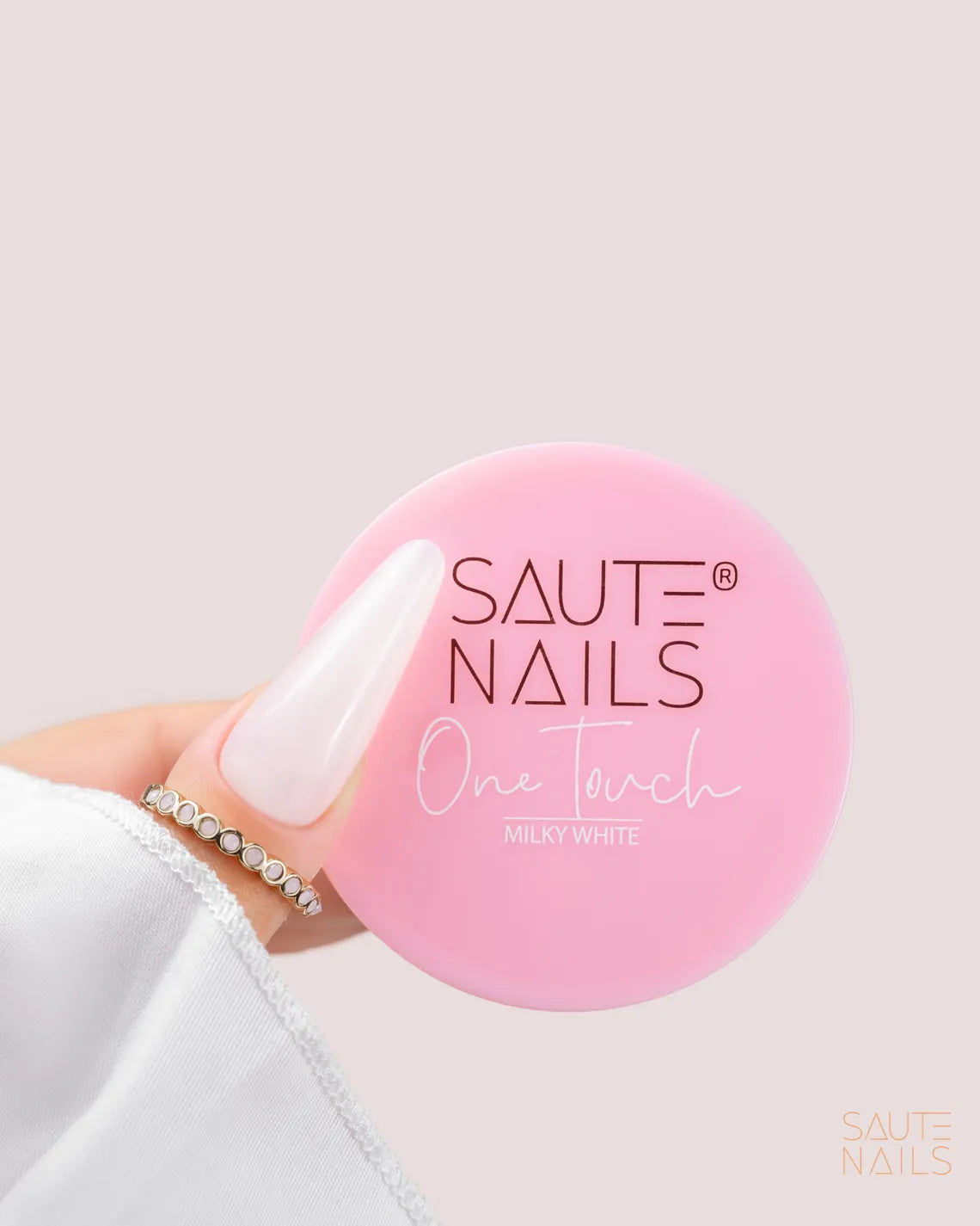 Saute Nails One Touch Milky White Builder Gel