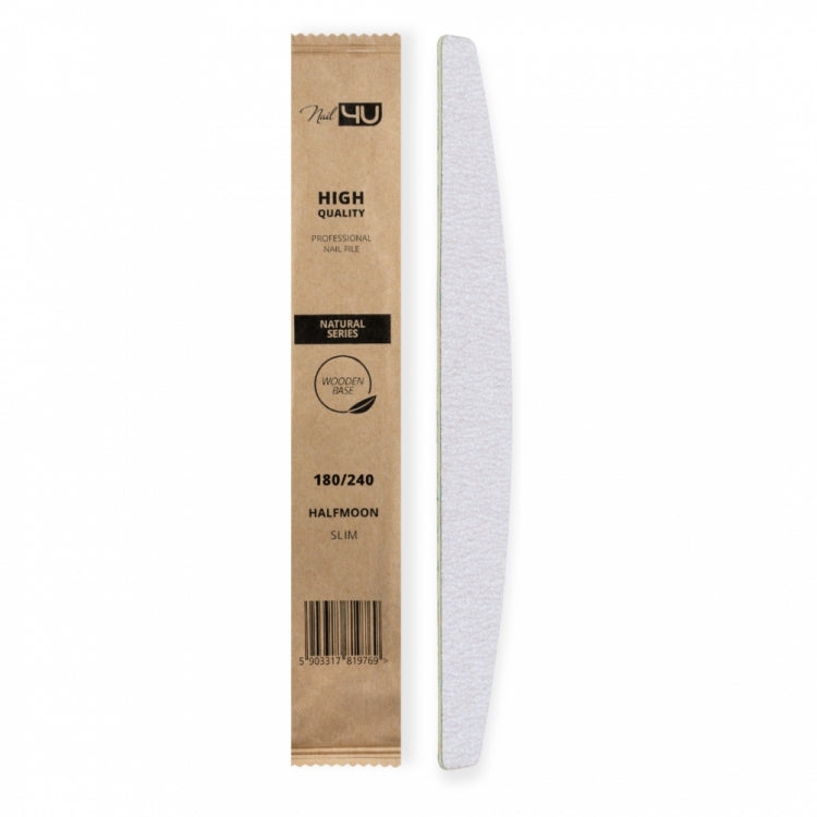 Slim NATURAL Nail File 180/240 – Moon (set of 50 pieces)