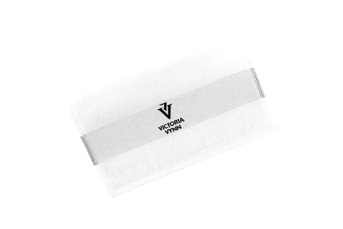 Victoria Vynn Towel With Logo - White