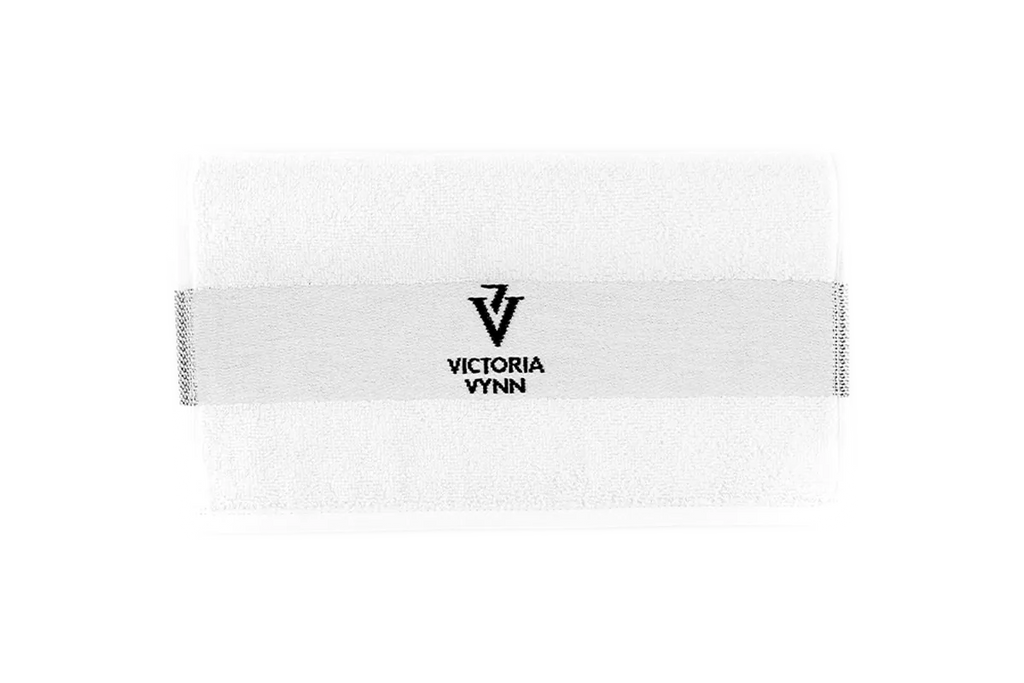 Victoria Vynn Towel With Logo - White