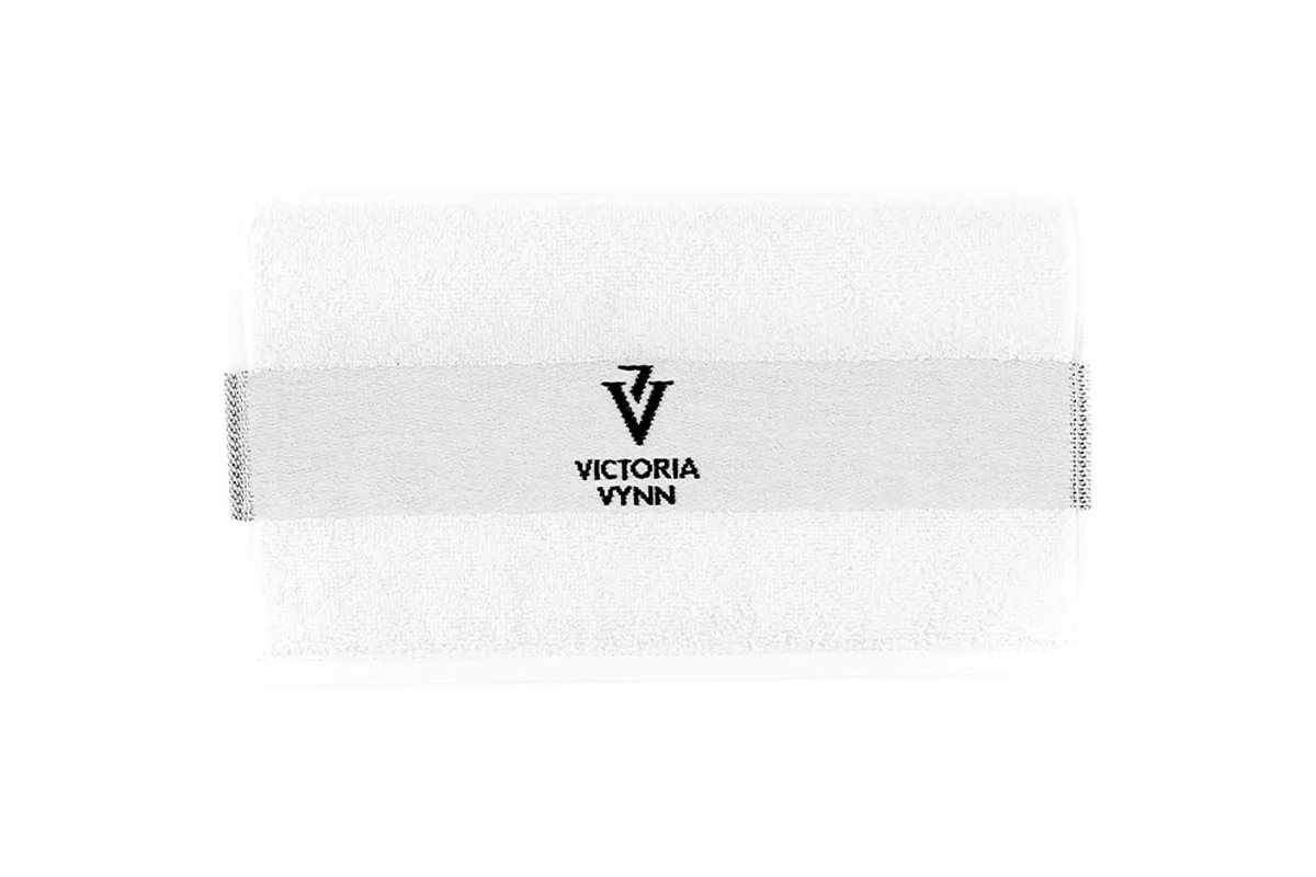 Victoria Vynn Towel With Logo - White