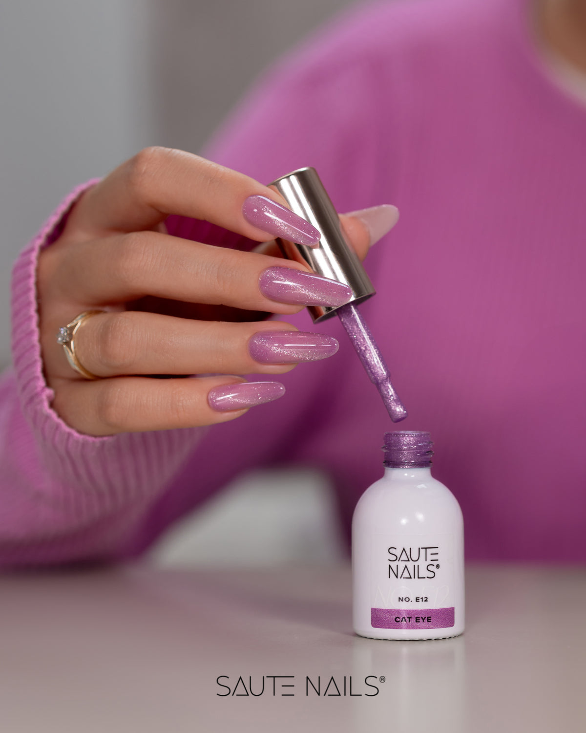 Saute Nails Cat Eye Effect UV/LED Hybrid Gel Polish - E12