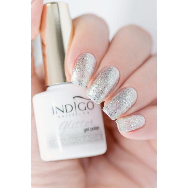 Silver Cha Cha Glitter Gel Polish 7Ml