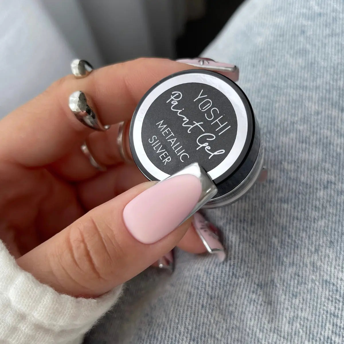 Paint Gel UV LED 5 ml – Metallic Silver