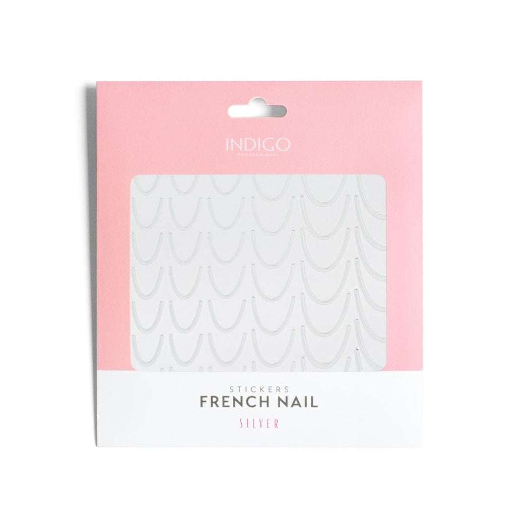 French Nail Stickers Silver