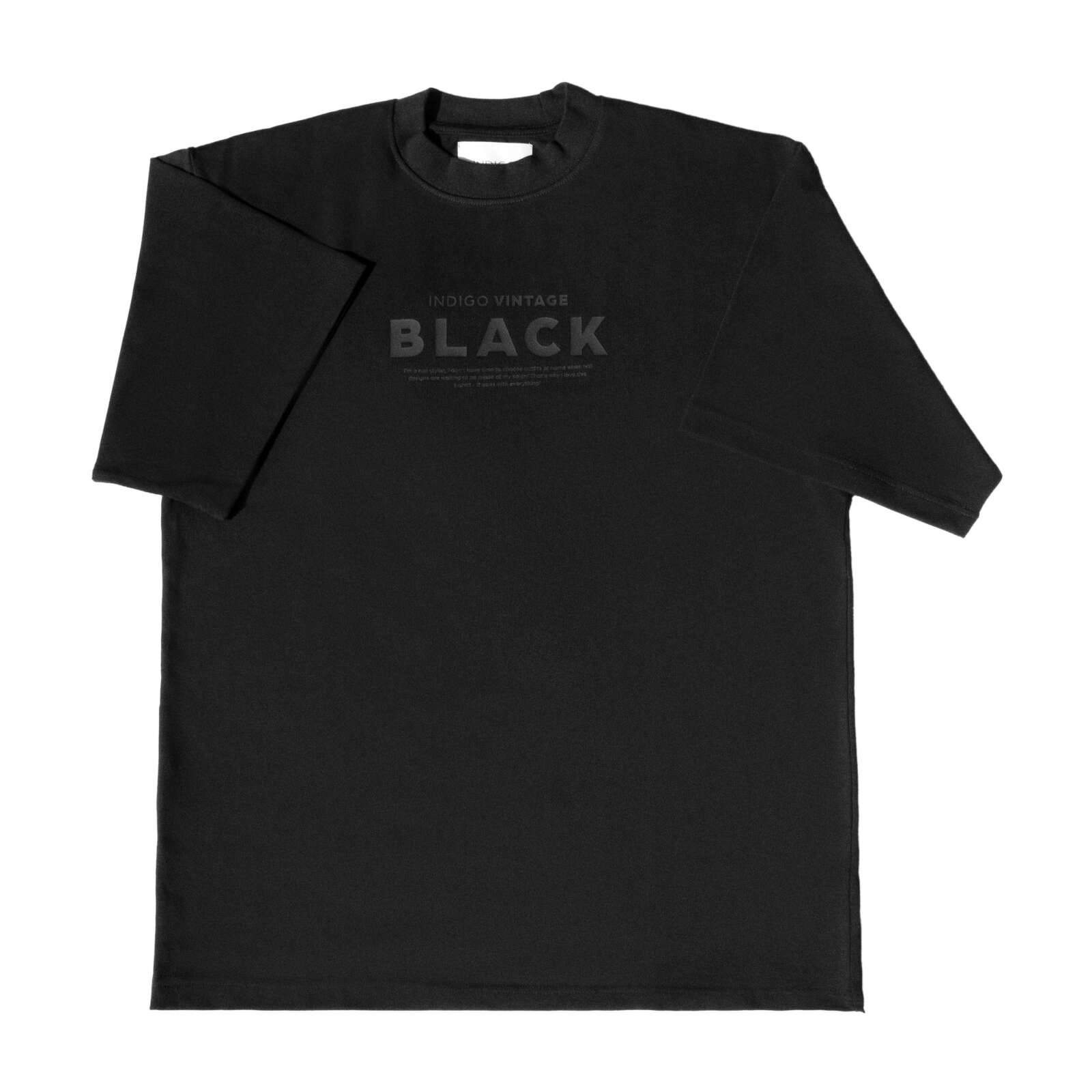 T-Shirt Oversize  Vintage Black Black L/XL