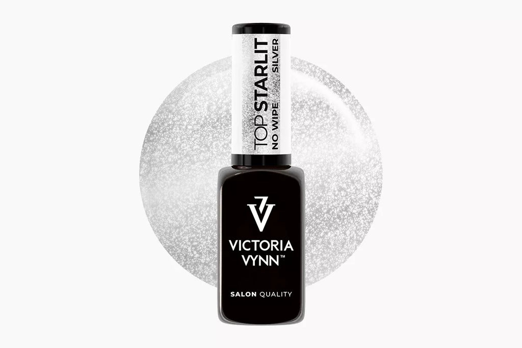 Victoria Vynn Starlit Silver No Wipe Gel Polish Top 8ml
