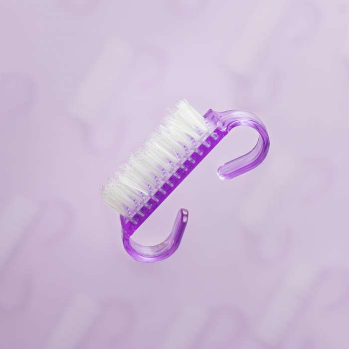 Nail dust brush small violet